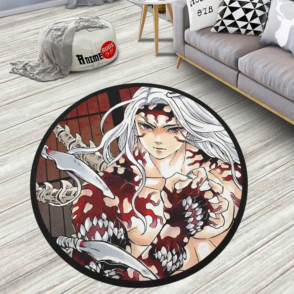 Muzan Kibutsuji Skid-Proof Round Rug