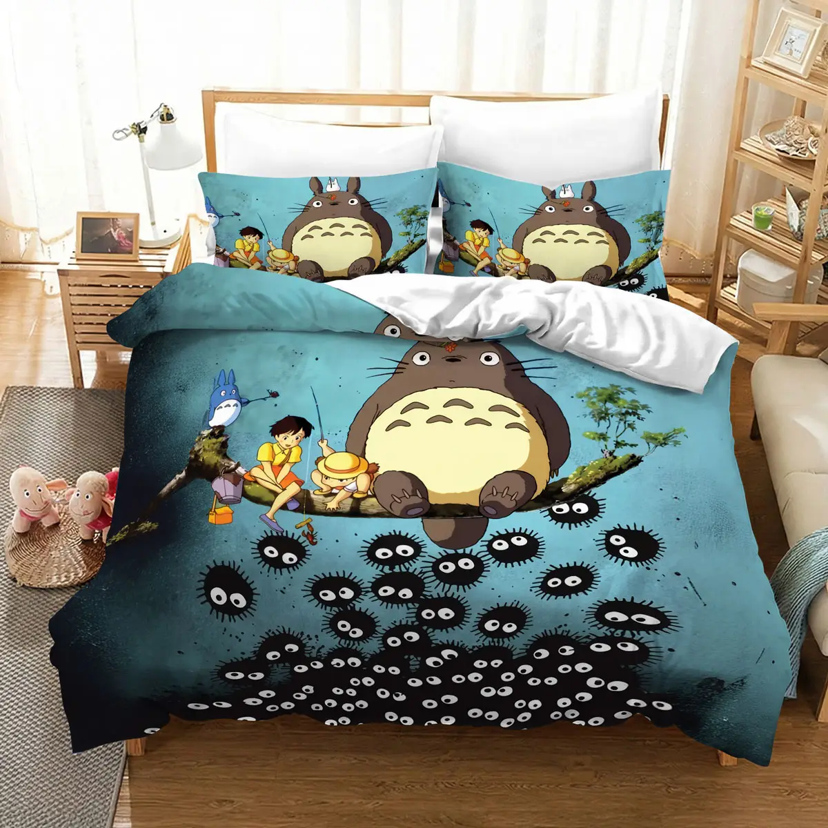 My Neighbor Totoro & Soot Sprites Anime Bedding Set