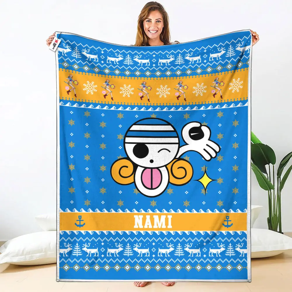 Nami Blanket Ugly Christmas Symbol Anime