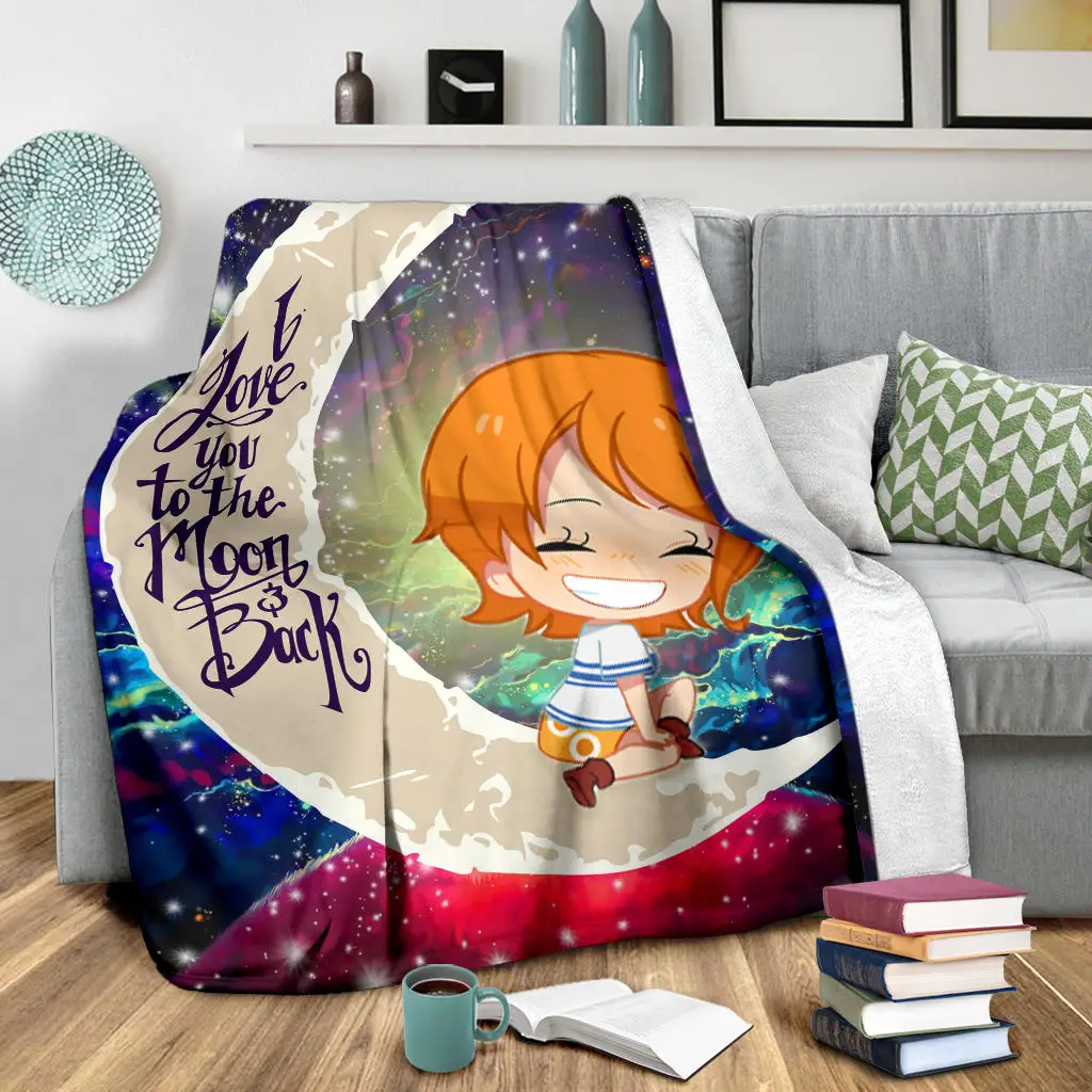 Nami One Piece Love You To The Moon Galaxy Blanket