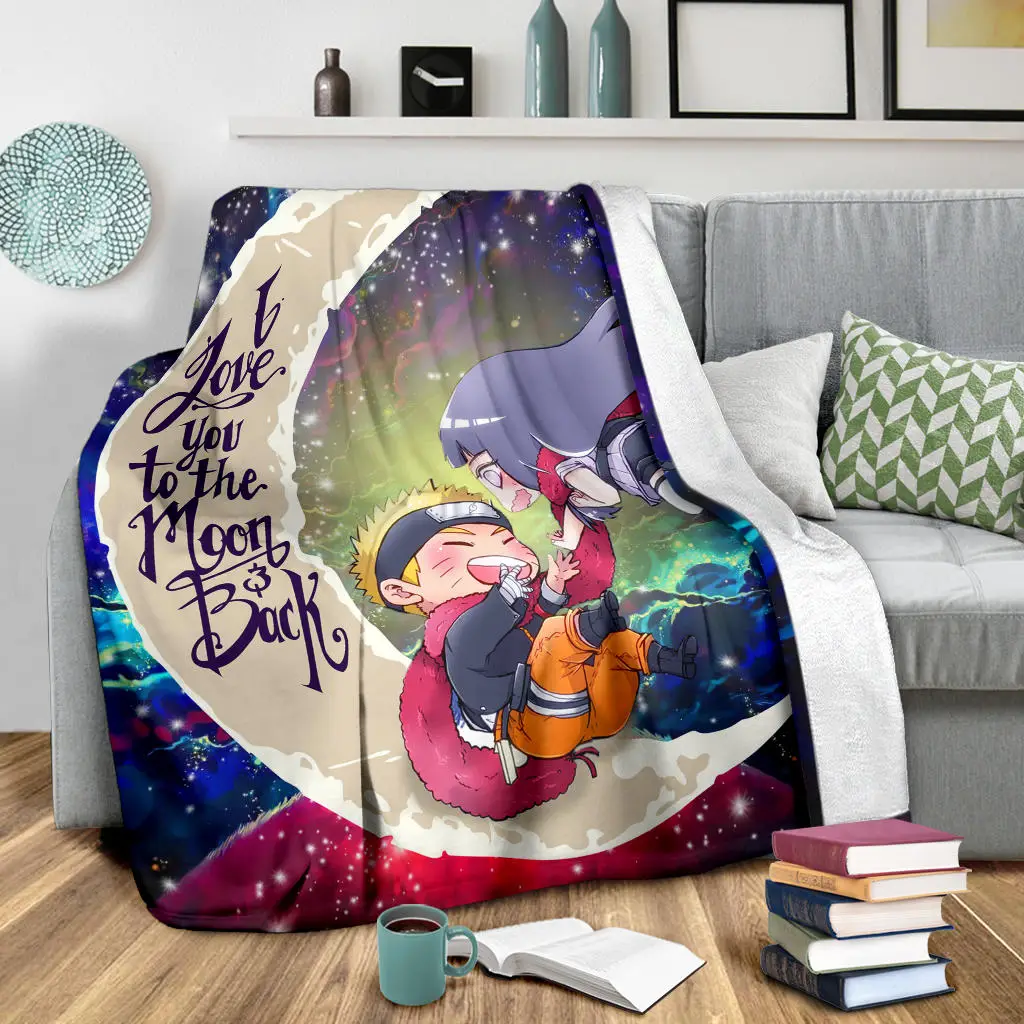 Naruto Couple Love You To The Moon Galaxy Blanket