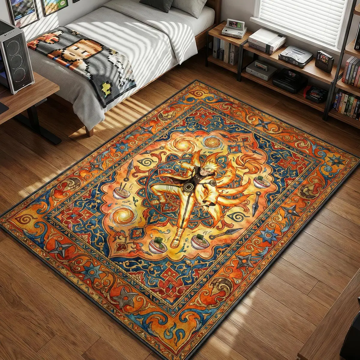 Naruto Kurama Mode Rug - Naruto Shippuden Chair Mat