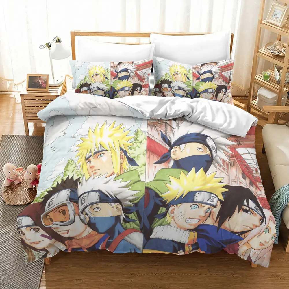 Naruto Team 7 Kakashi Minato Anime Bedding Set