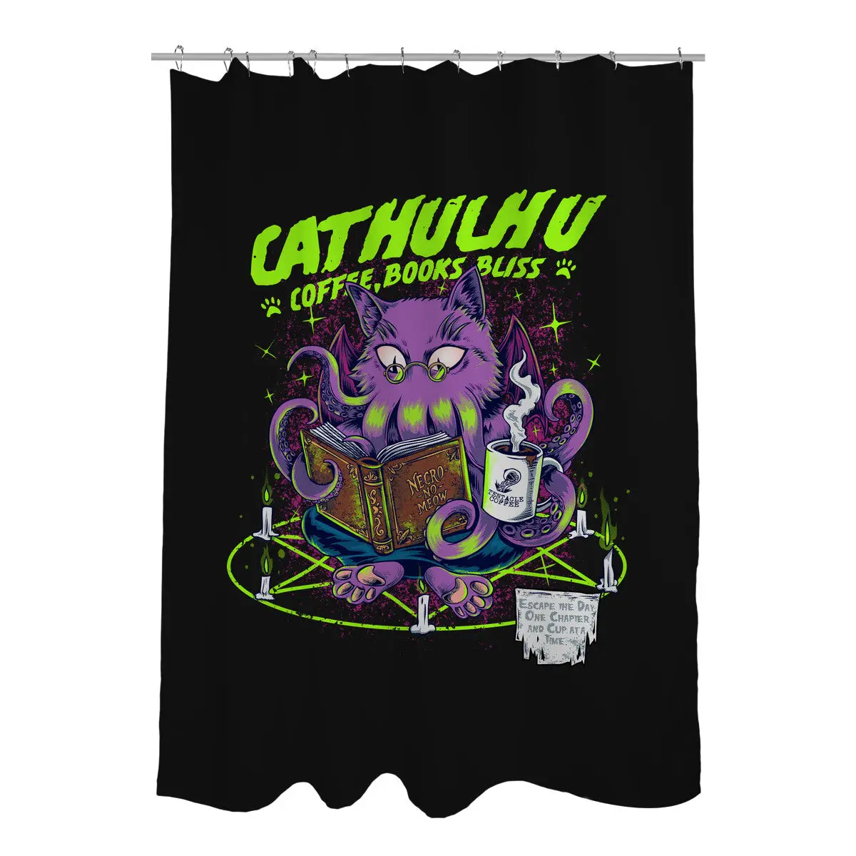 Necro No Meow Shower Curtains