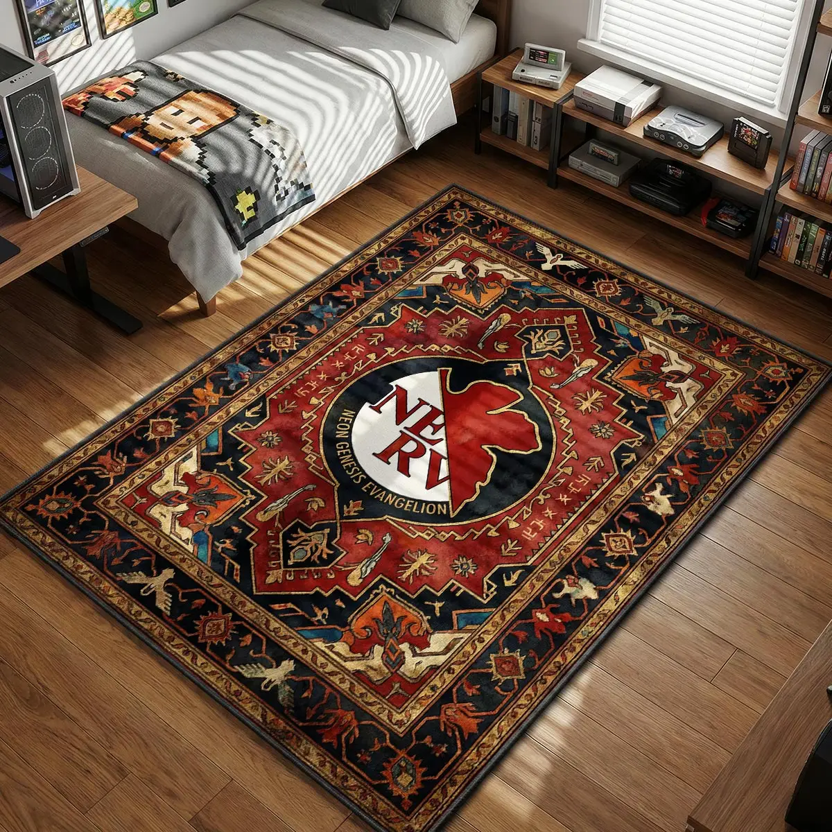 NERV Logo Classic Rug - Evangelion Chair Mat