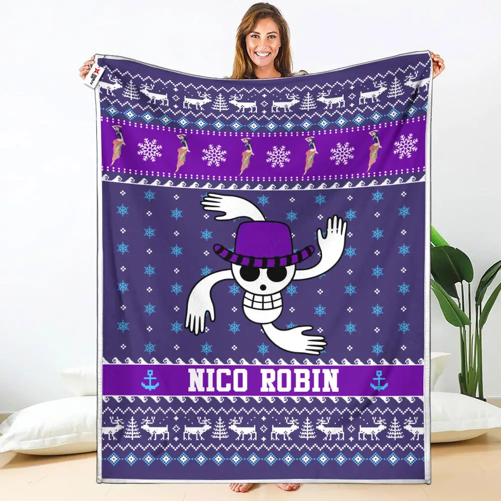 Nico Robin Blanket Ugly Christmas Symbol Anime