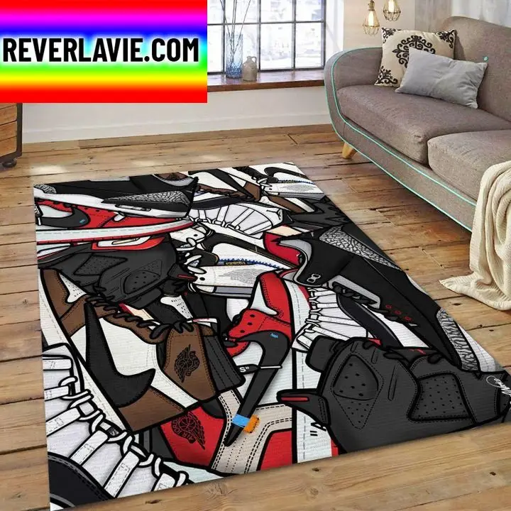 Nike Air Jordan All Michael Sneakers Rug Home Decor