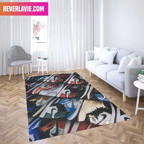 Nike Air Jordan Sneakers 2023 Home Decor Sneaker Rug