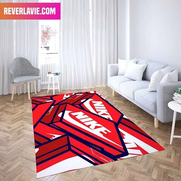 Nike Box Design Sneaker Rug Home Decor
