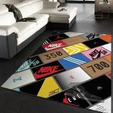 Nike Sneaker Box Rectangle Area Rug Carpet