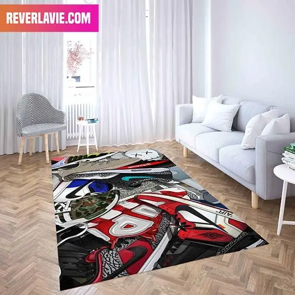 Nike x Air Jordan x Yeezy Sneaker Collections Home Decor Sneaker Rug