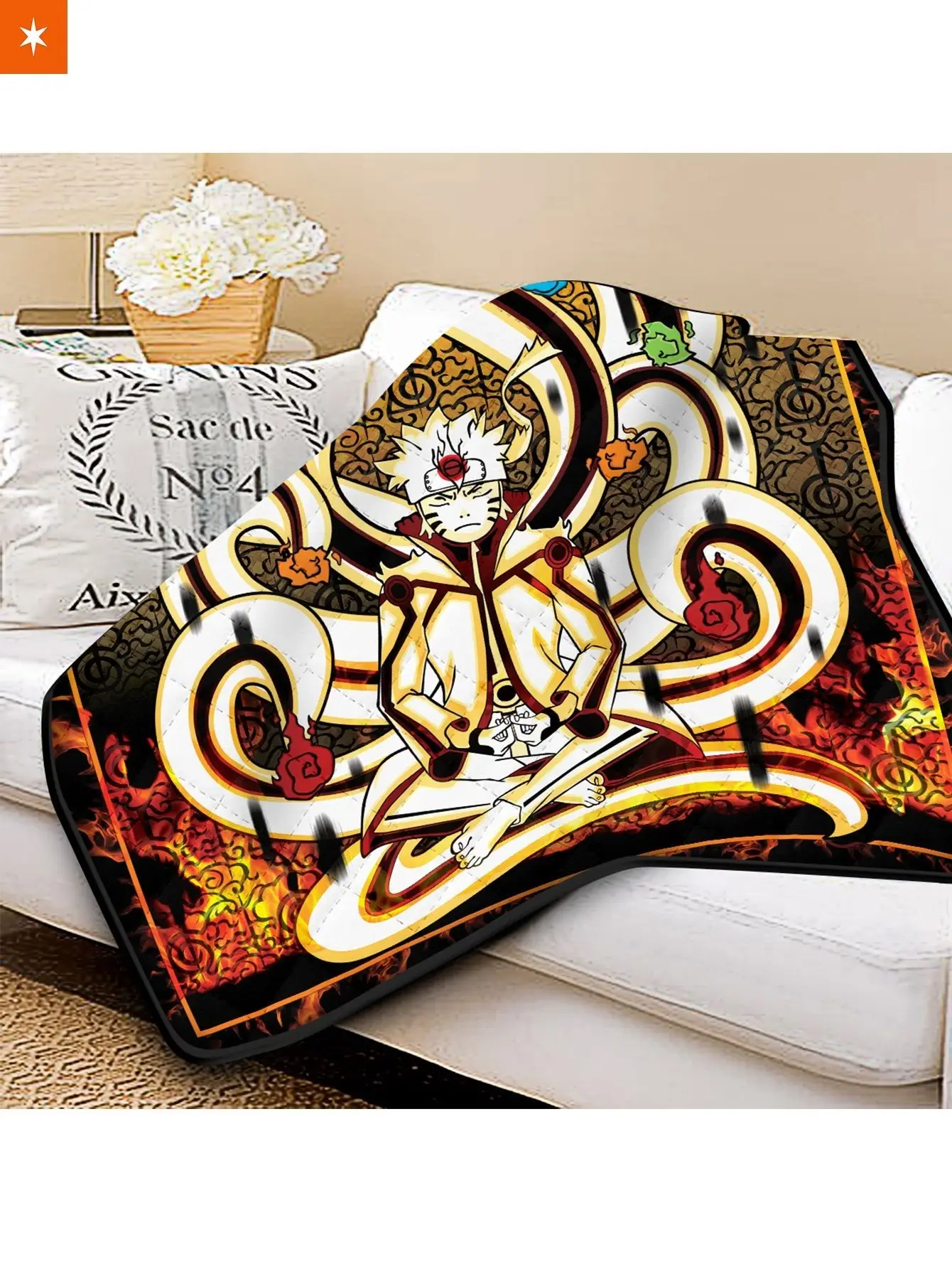 Nine Tails Chakra Mode Quilt Blanket