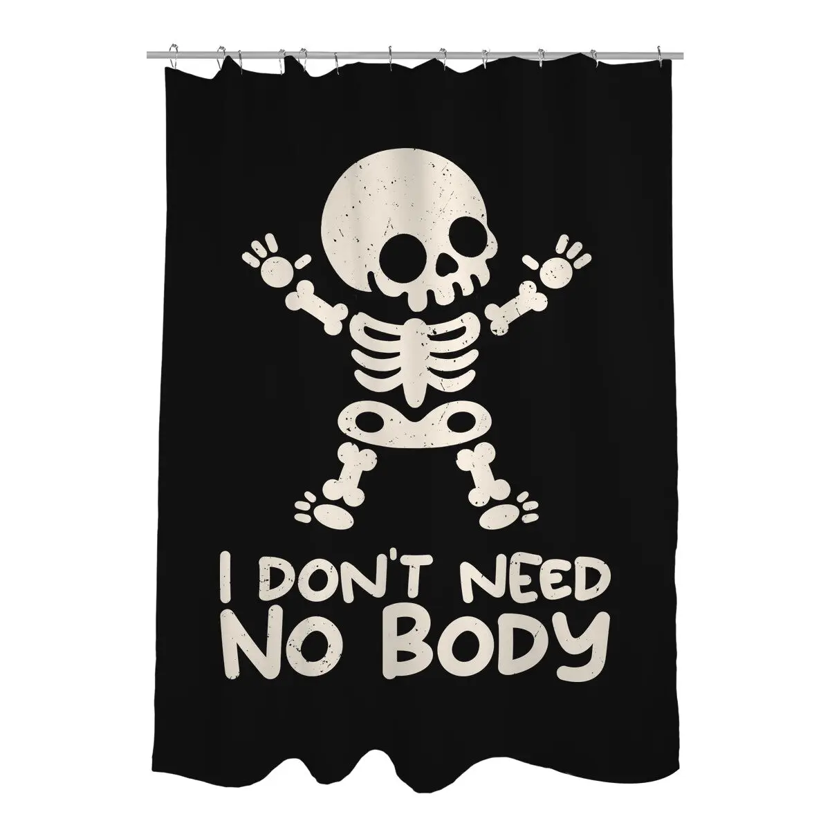 No Body Skeleton Shower Curtains