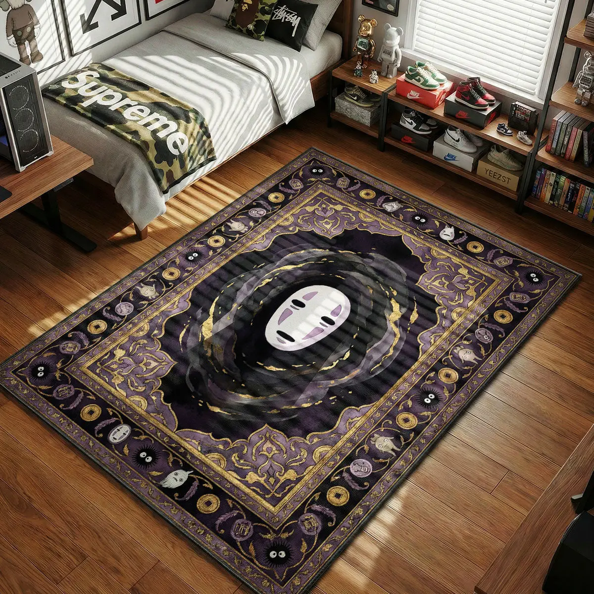 No-Face Dark Aura Rug - Spirited Away Room Mat