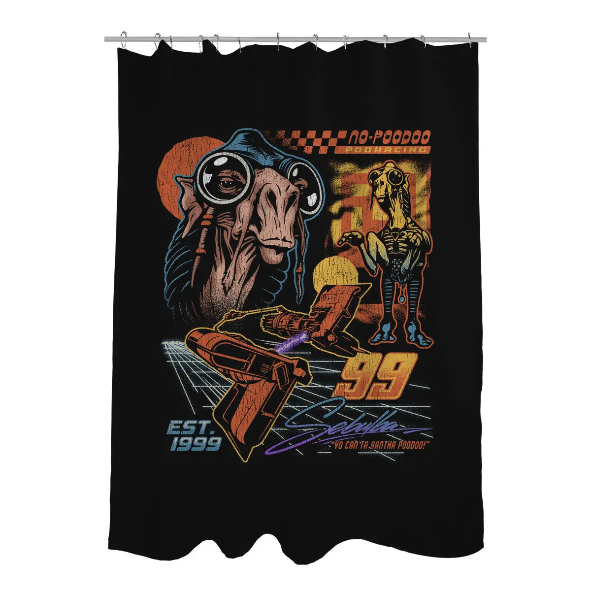 No Poodoo Podracing Shower Curtains