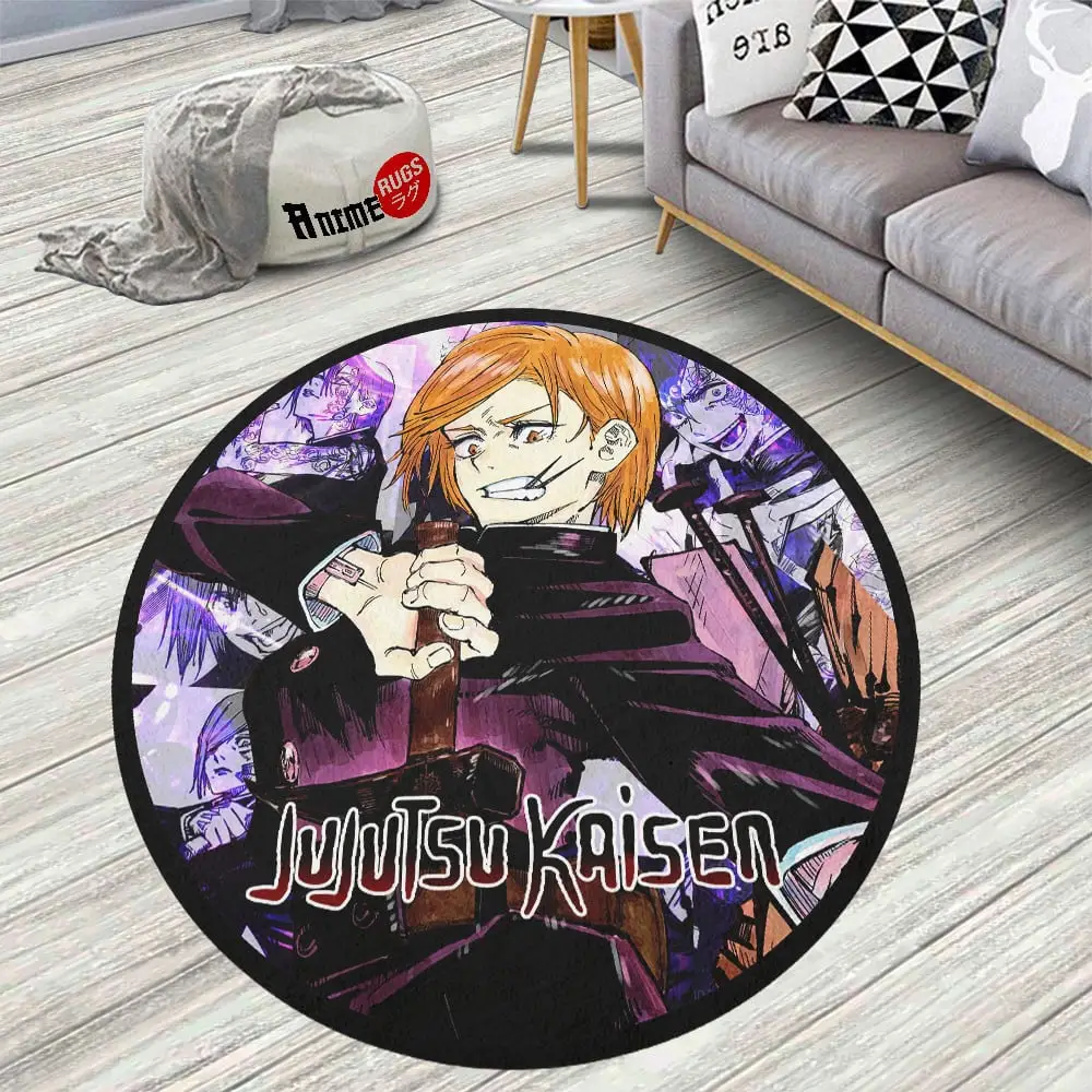 Nobara Kugisaki Skid-Proof Round Rug