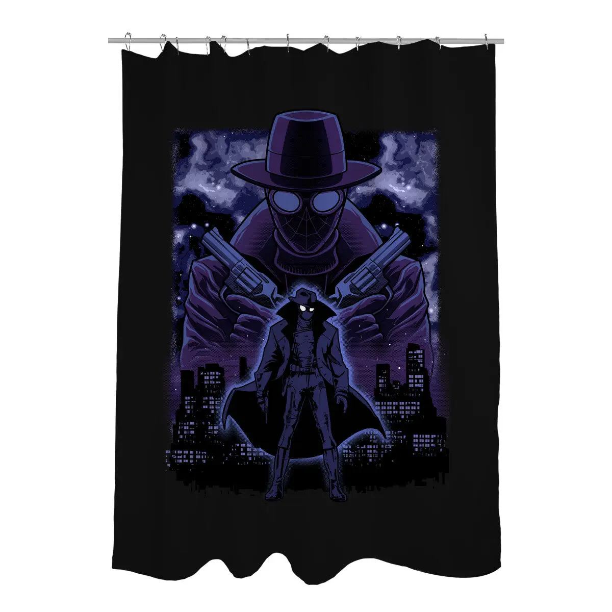 Noir Shadow Nebula Shower Curtains