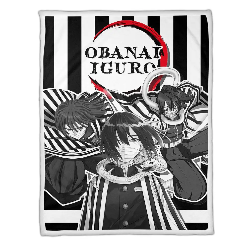 Obanai Iguro Blanket Custom Anime Mix Manga Style