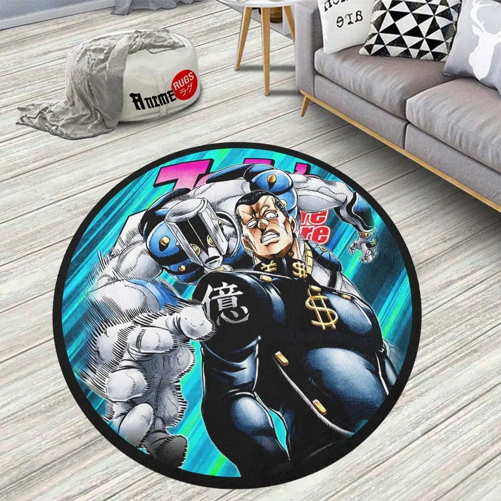 Okuyasu Nijimura Round Rug Custom Jojo's Bizarre Adventure