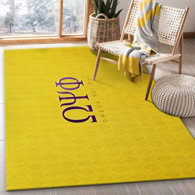 Omega Psi Phi Gold Background Ares Rug Carpet