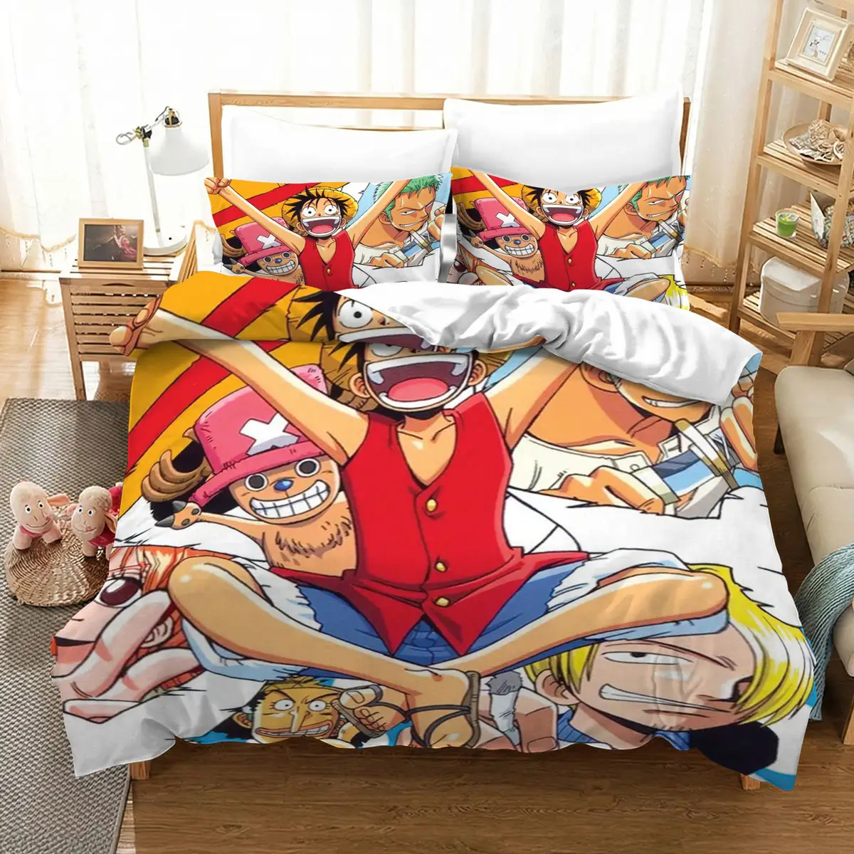 One Piece Bedding Set Straw Hat Crew Luffy Adventure - One Piece Verse Official One Piece Merchandise and Clothing