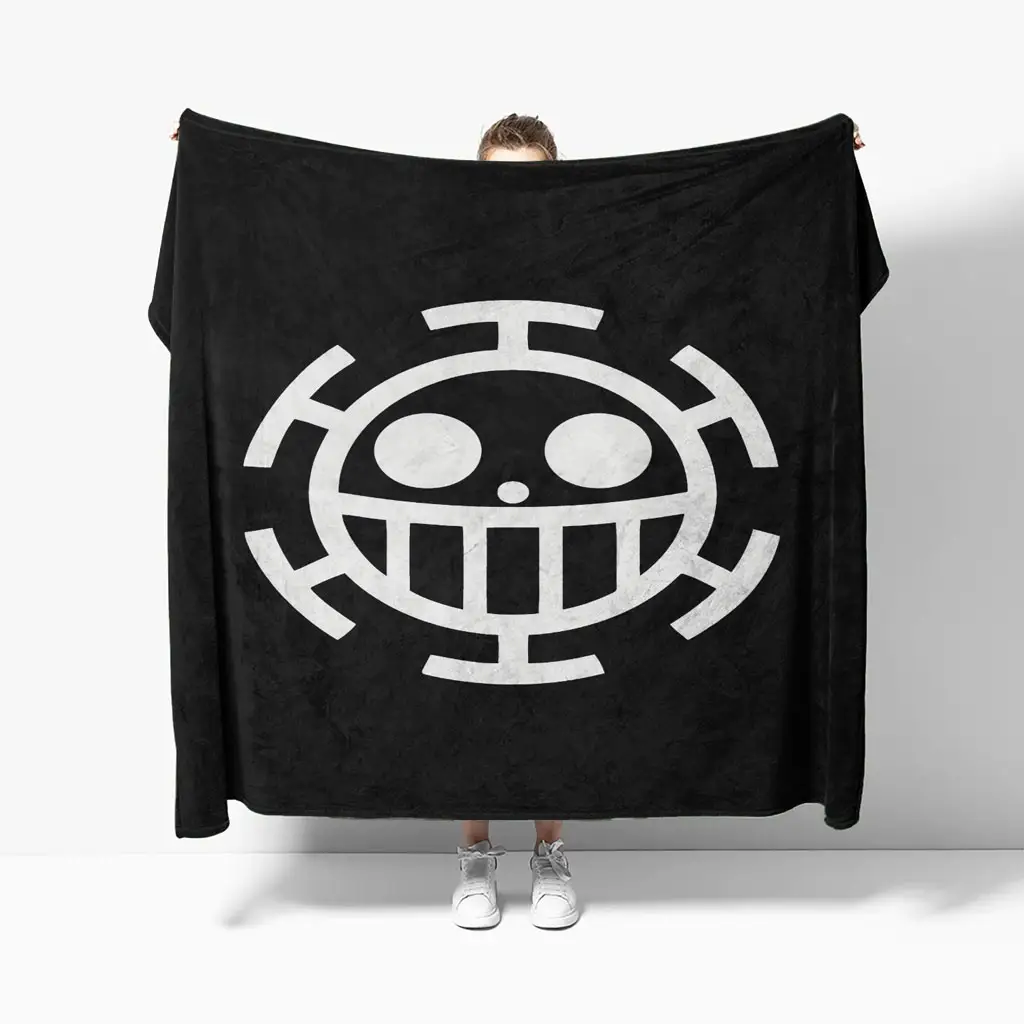One Piece Heart Pirates Jolly Roger Cozy Blanket
