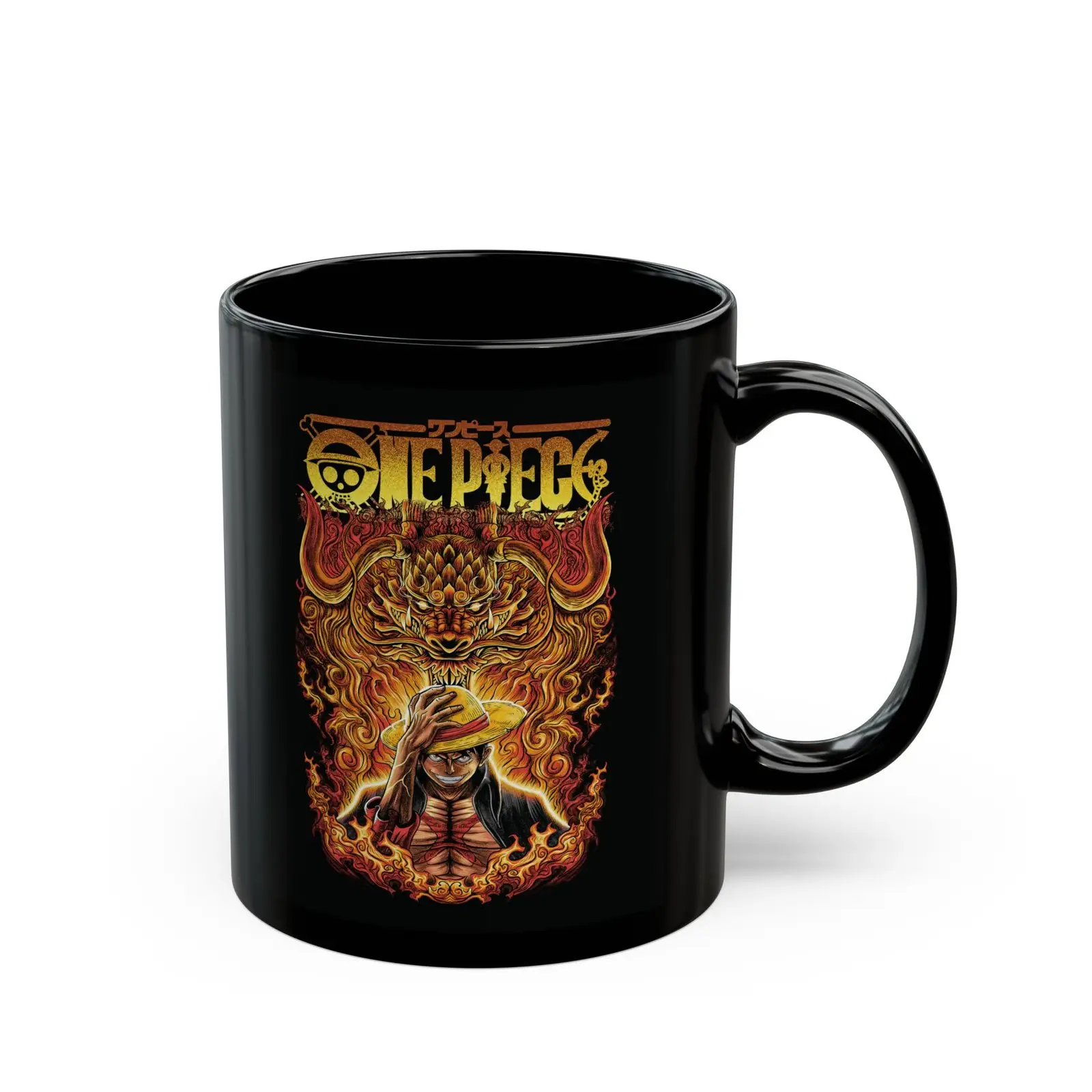 One Piece Luffy Mug 11oz Black