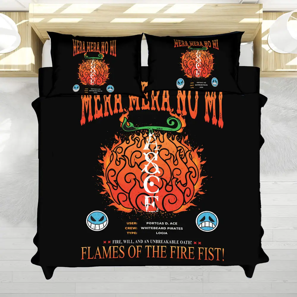 One Piece Mera Mera no Mi Devil Fruit Bed Set