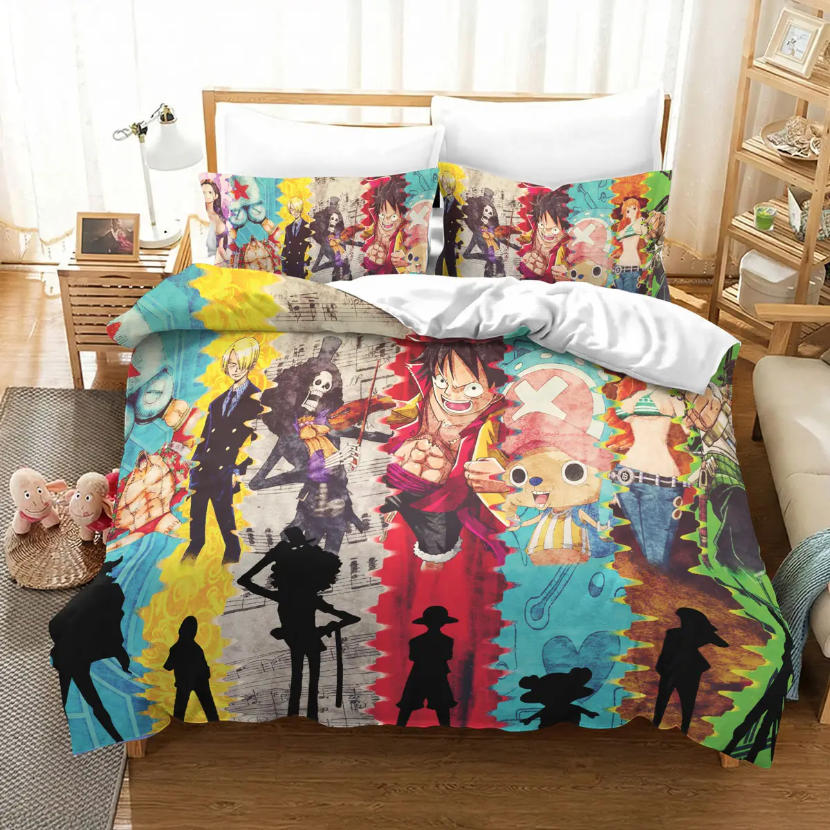 One Piece Straw Hat Crew Collage Art Bedding Set