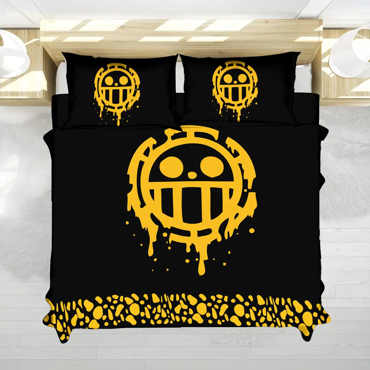 One Piece Trafalgar Law Dripping Emblem Bedding Set