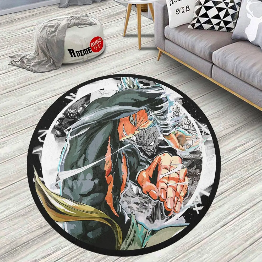 One Punch Man Garou Skid-Proof Round Rug
