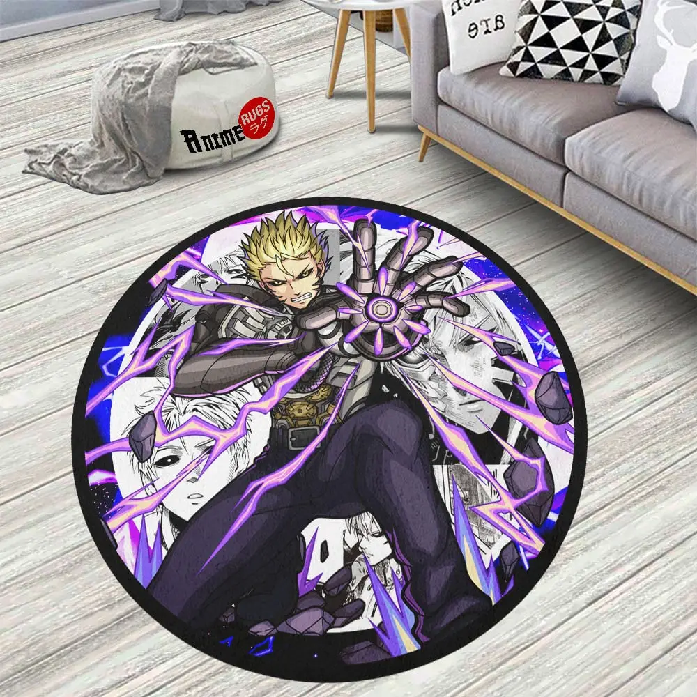 One Punch Man Genos Skid-Proof Round Rug