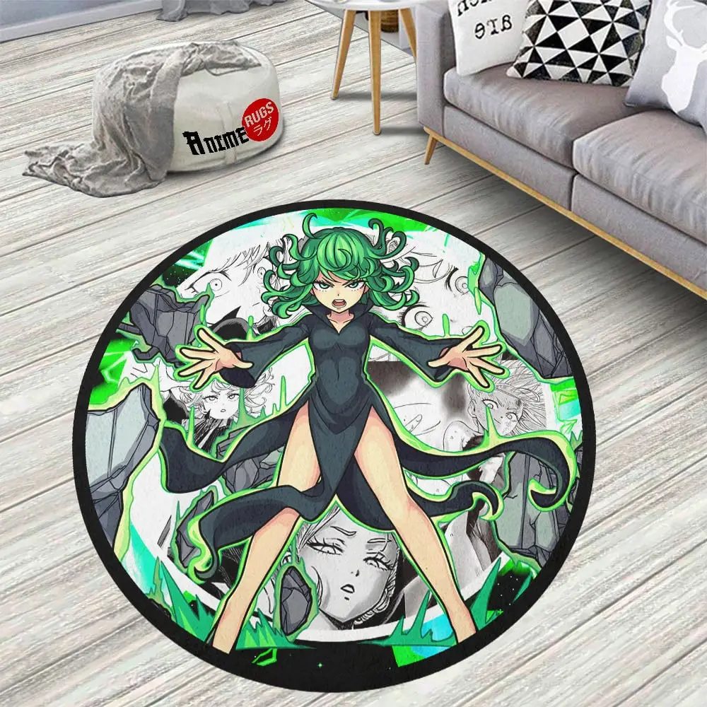 One Punch Man Tatsumaki Skid-Proof Round Rug
