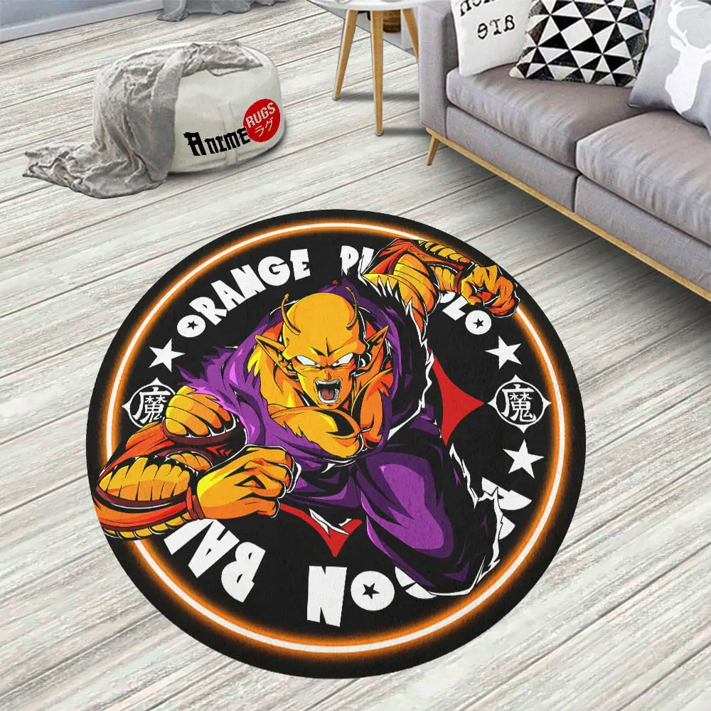 Orange Piccolo Round Rug Custom Circle Carpet