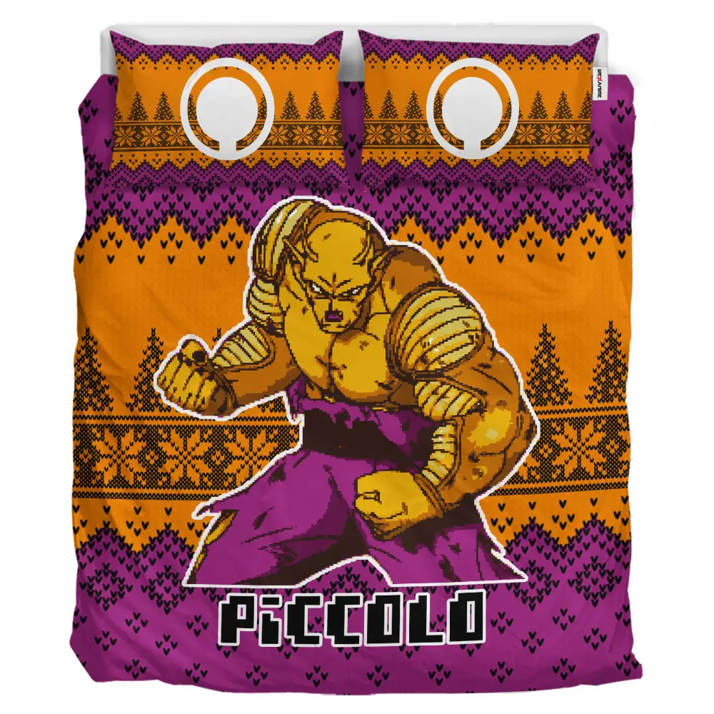 Orange Piccolo Xmas Polyester Duvet Cover Set
