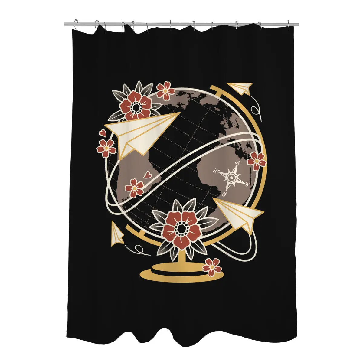 Origami Airplane Shower Curtains