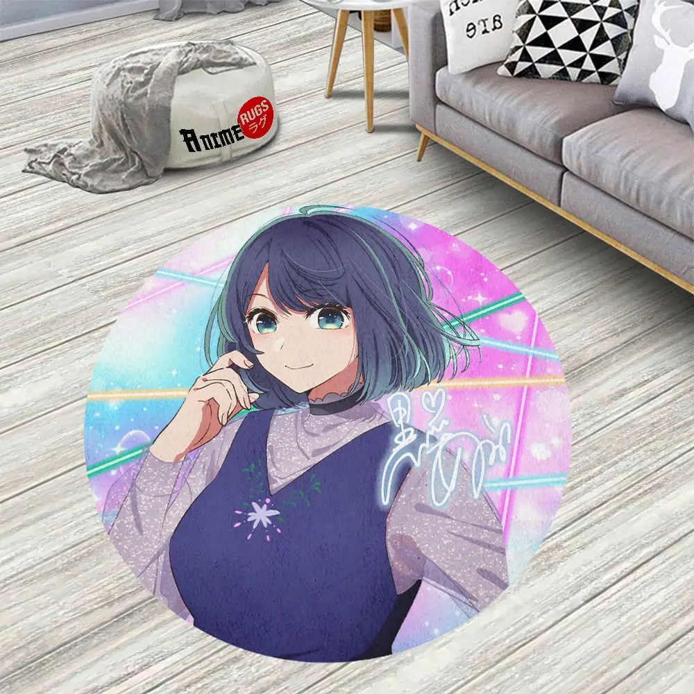 Oshi no Ko Akane Kurokawa Round Rug Custom Circle Carpet