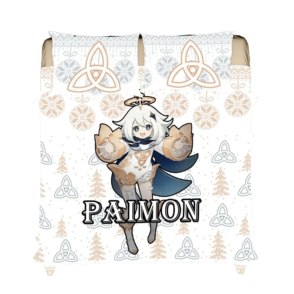 Painmon Xmas Bedding Set Bed Room Home Decor For Anime Fans