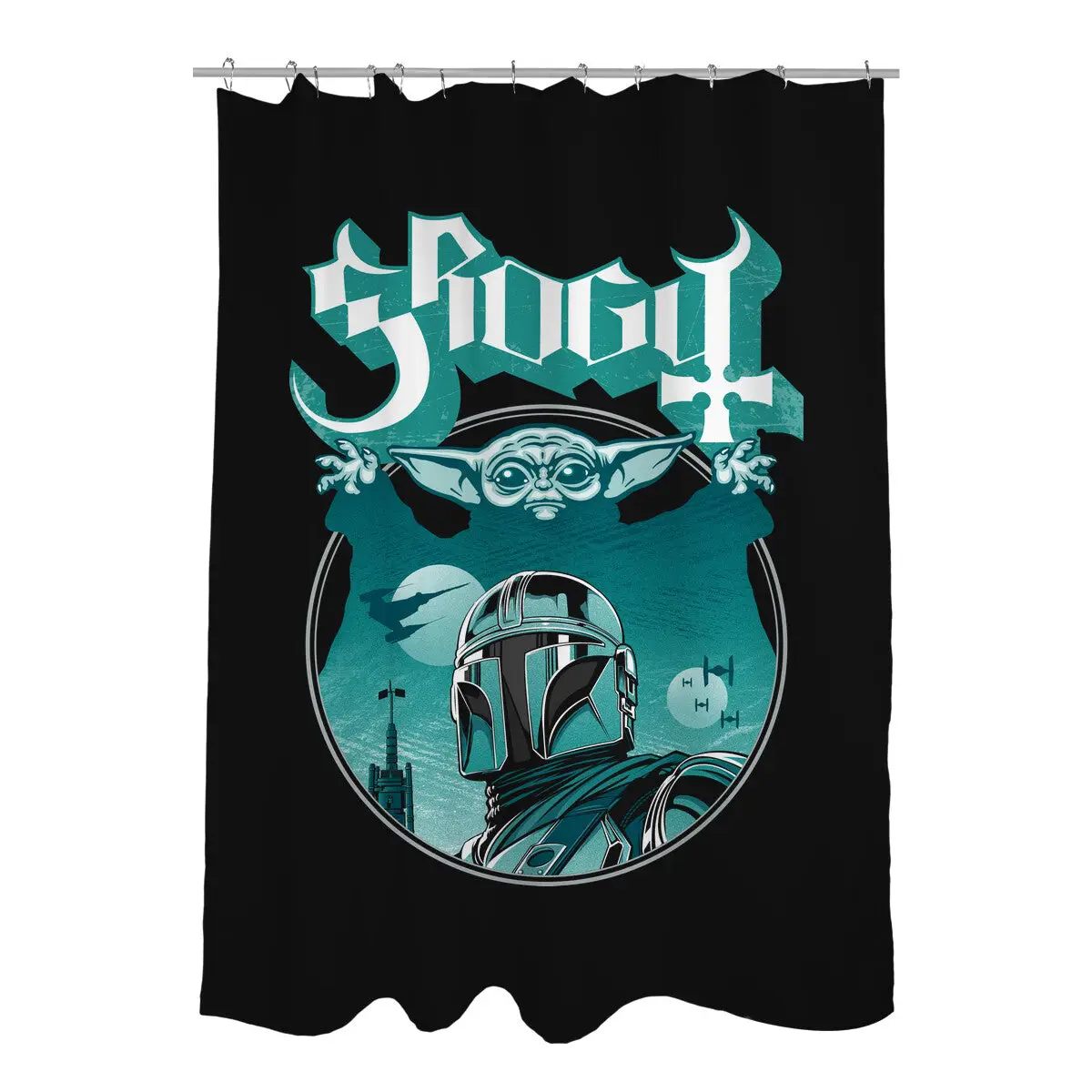 Papa Mando Shower Curtains