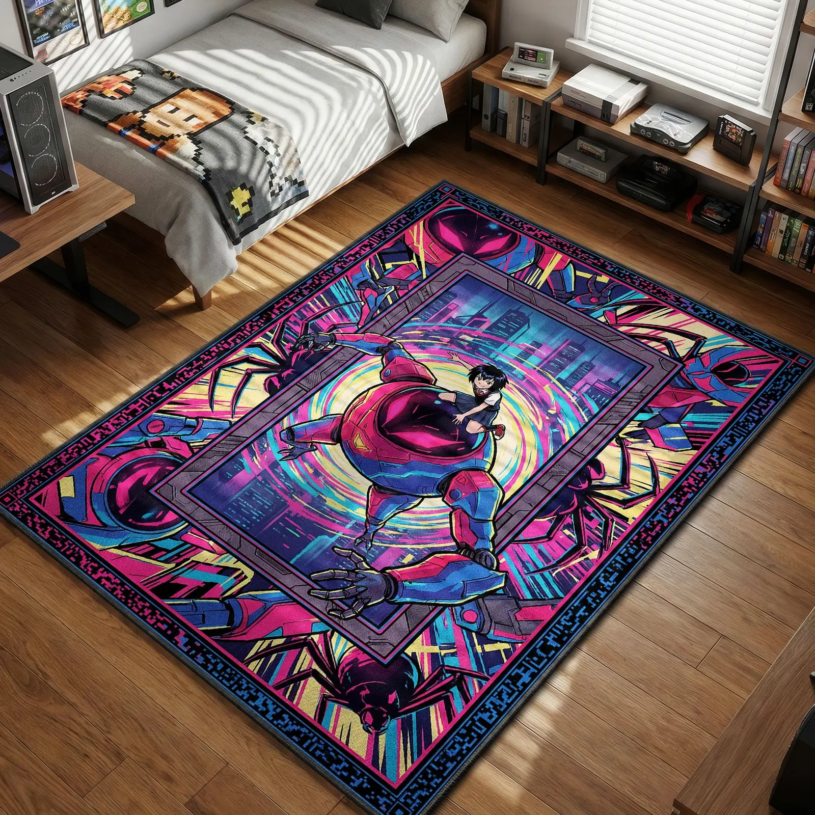 Peni Parker Neon Mech Rug - Marvel Chair Mat
