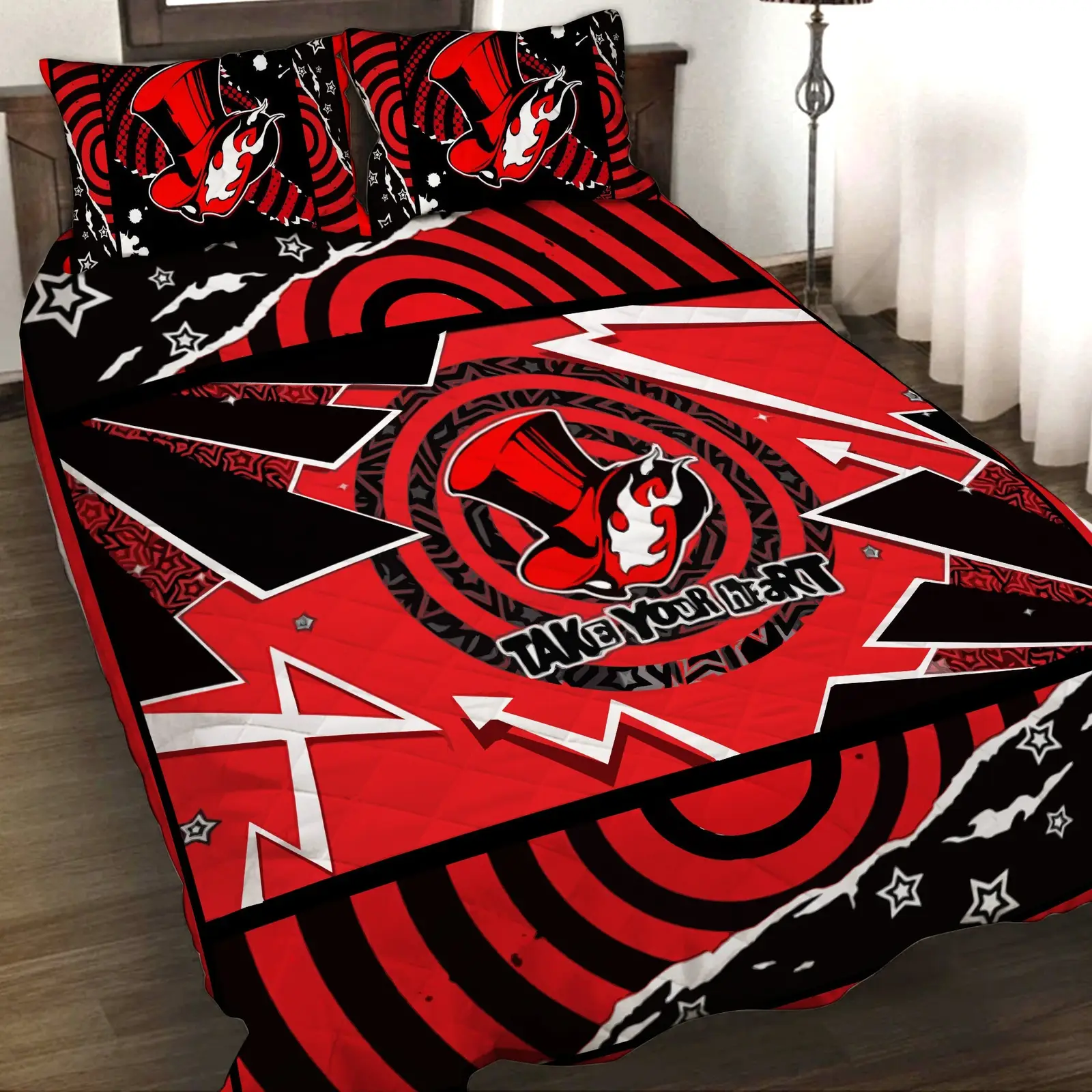 Persona 5 Phantom Thieves Take Your Heart Symbol 3D Quilt Set