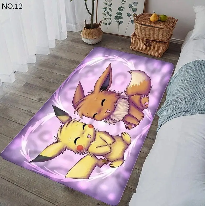 Pikachu And Eevee Friendship Rug Home Decor
