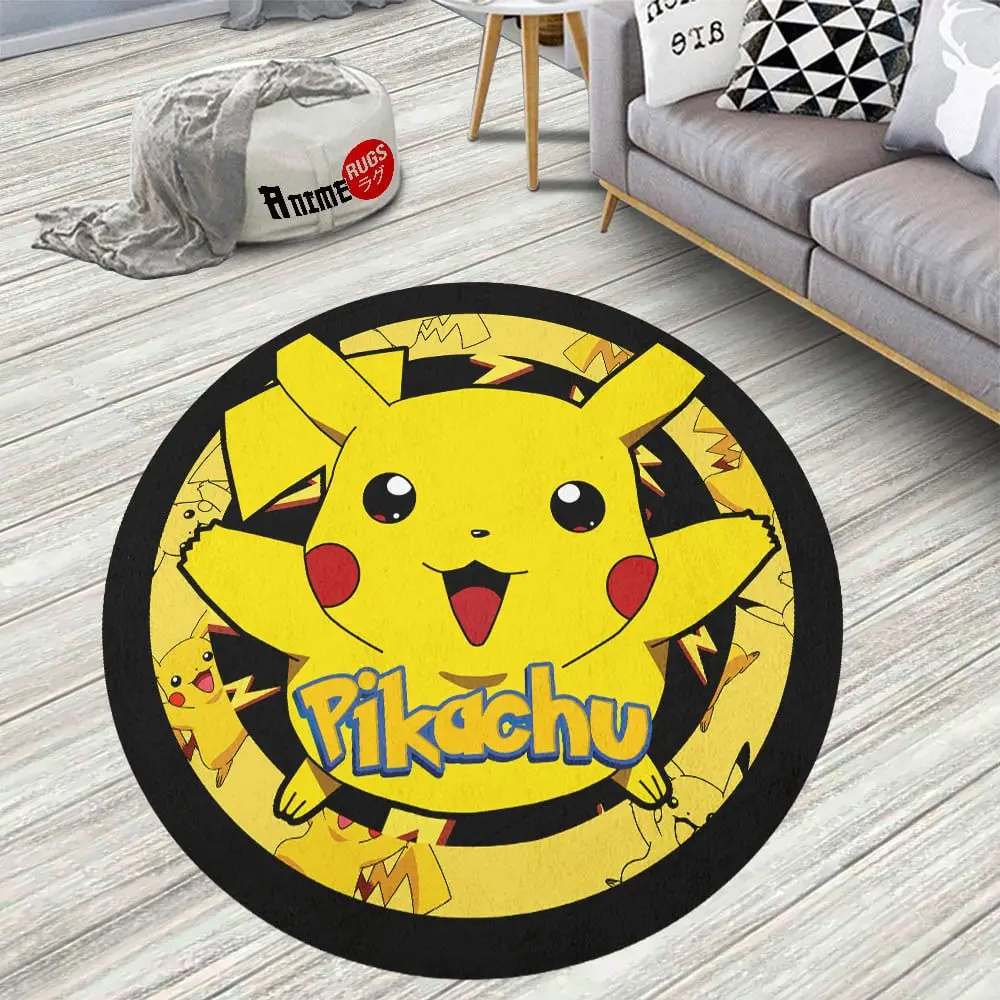 Pikachu Skid-Proof Round Rug