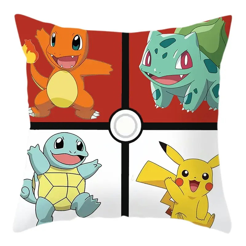 Pillow Pokémon Carapuce Bulbizarre Salamèche et Pikachu 