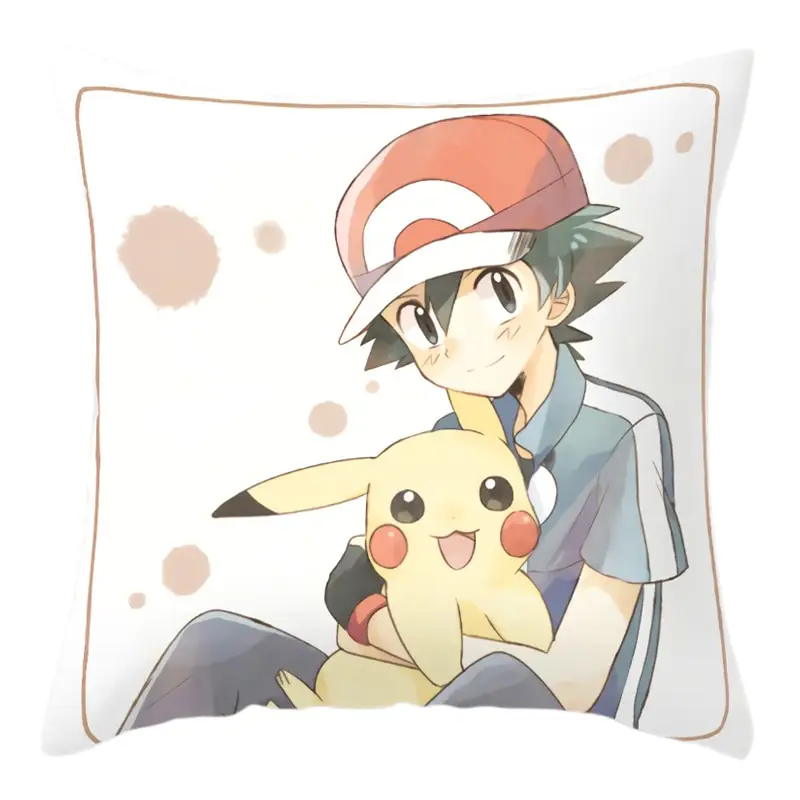 Pillow Pokémon Sacha et Pikachu Kawaii 