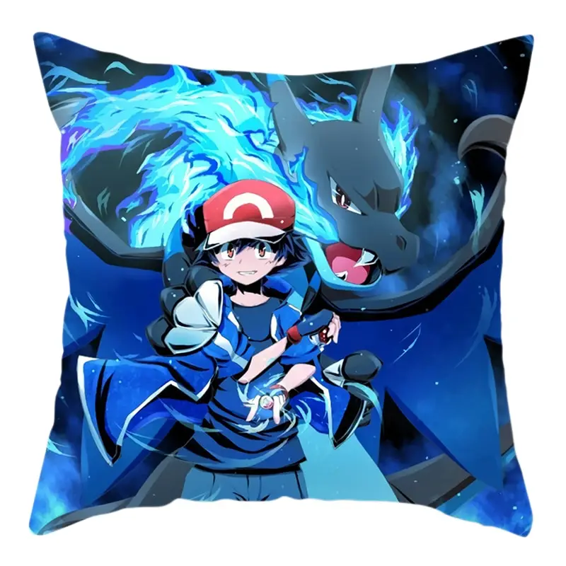 Pillow Pokémon Sacha et SalamenceMéga Dracaufeu X 