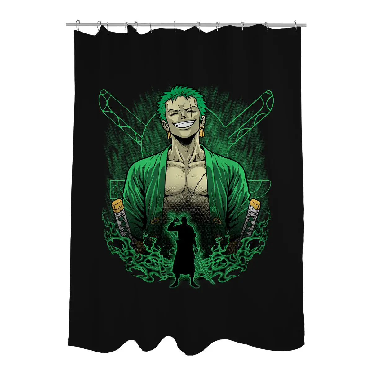 Pirate Hunter Shadowwork Shower Curtains