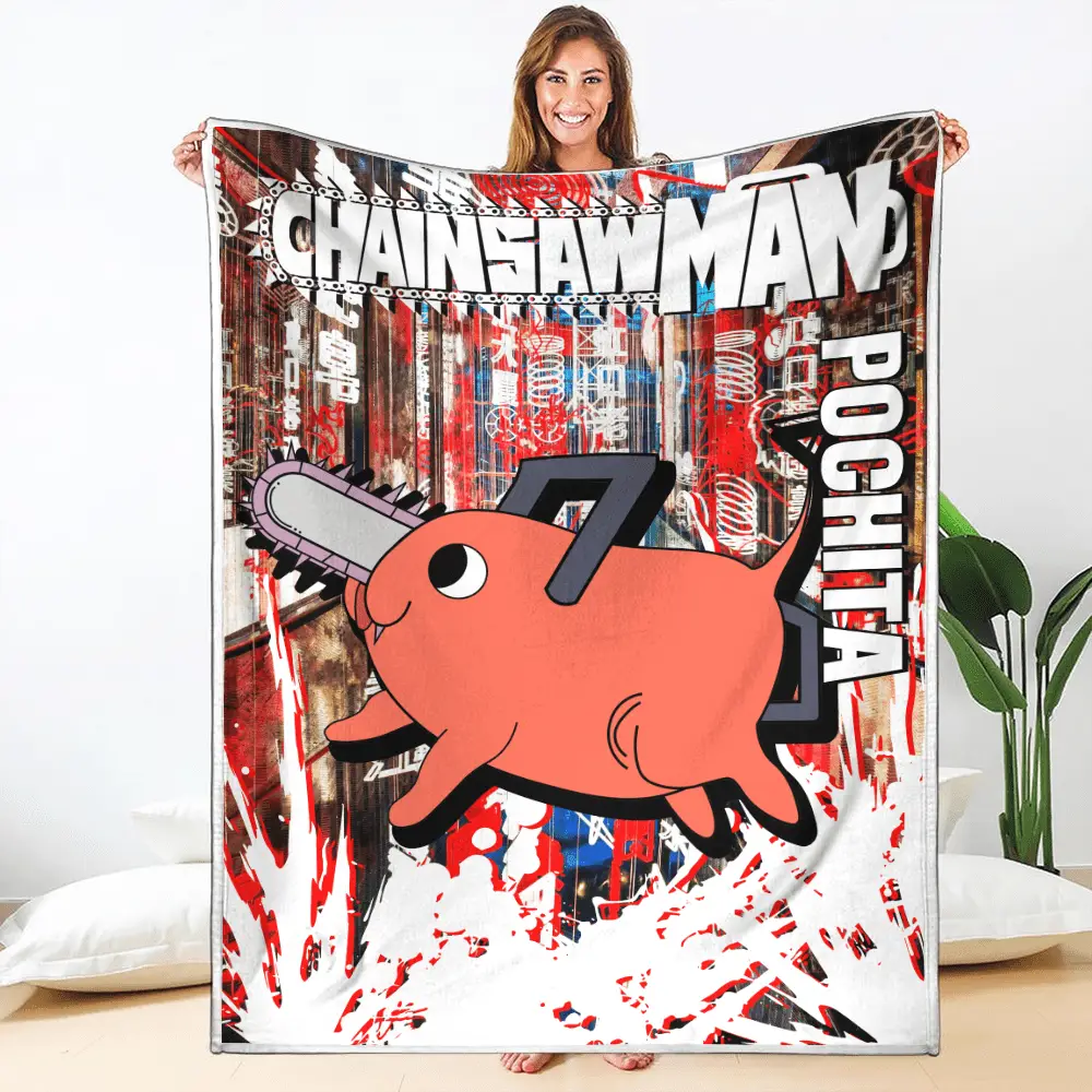 Pochita Blanket Custom Chainsaw Man Anime