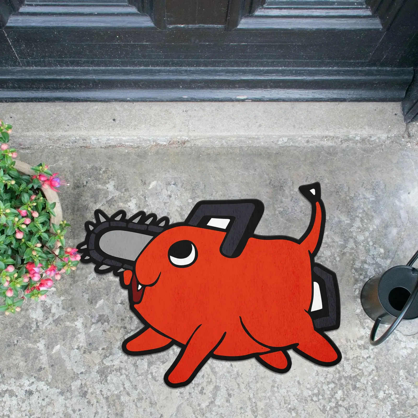 Pochita Chainsaw Man Anime Custom Shape Rubber Doormat Home Decor