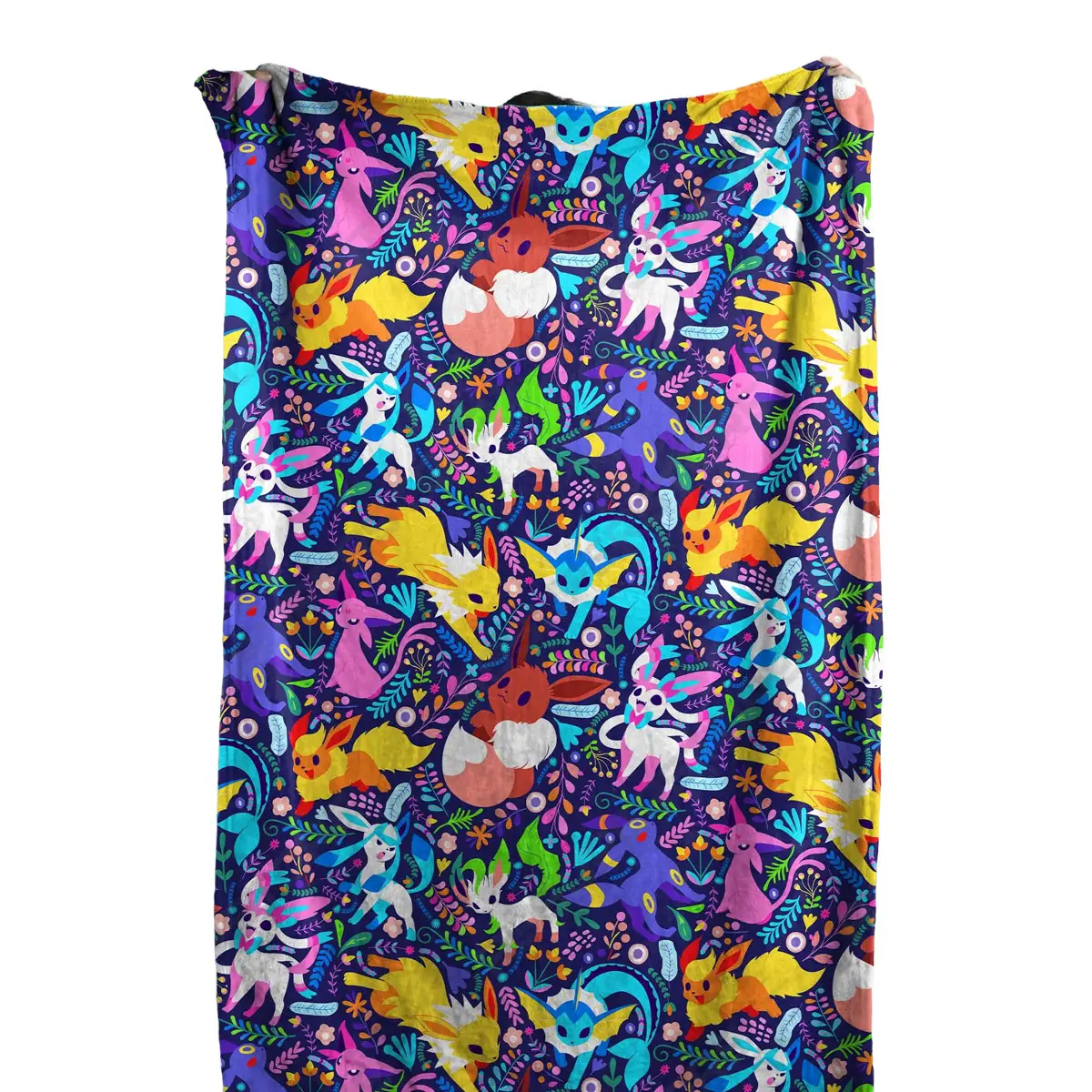 Pokemon Eeveelutions Colorful Pattern Cozy Plush Blanket
